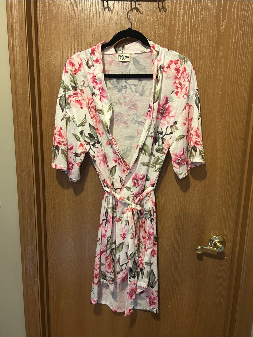 Show Me Your MuMu Pink & White Floral Wrap Robe